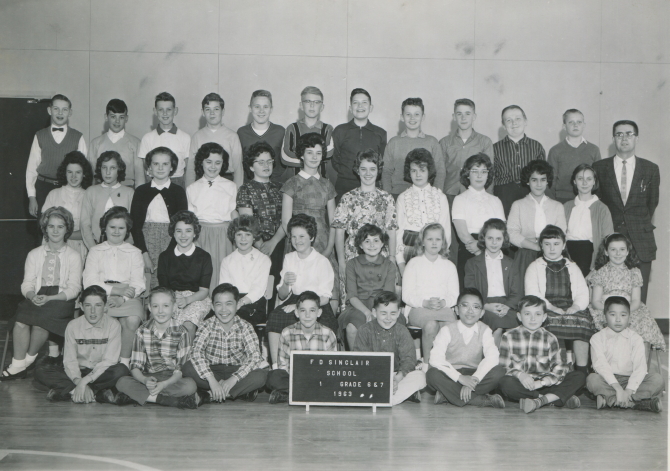 Dr. F. D. Sinclair School - Surrey, BC - Grade 7 - Spring 1963