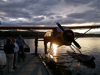 A DeHaviland Beaver floatplane on Lake Schwatka at Whitehorse, Yukon